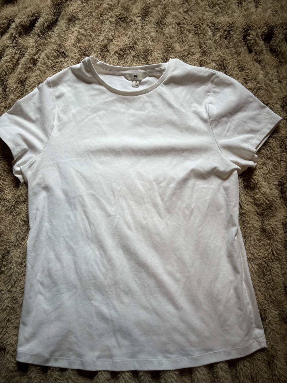 Banana Republic White Short-Sleeve Crewneck Tee